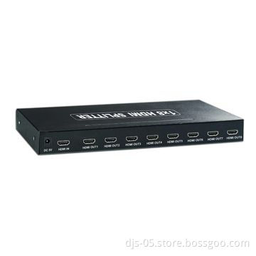 HDMI Amplifier 1X8 Splitter, CE/FCC Certified, Maintains HDMI Video Signal, Supports 3D,1080P